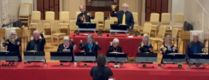 Bell Choir playing in sanctuary
