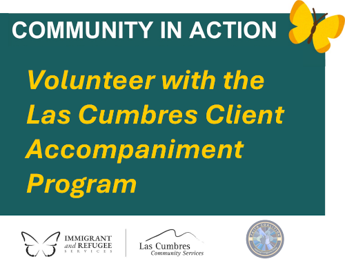 "Community in Action" and image of butterfly