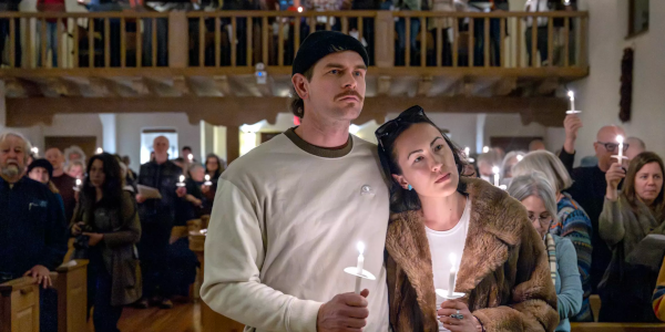 Young couple at vigil