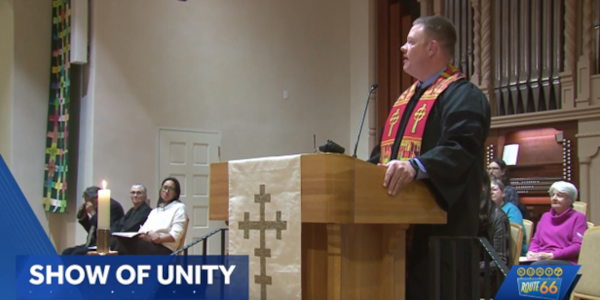 Rev Andrew Black at vigil