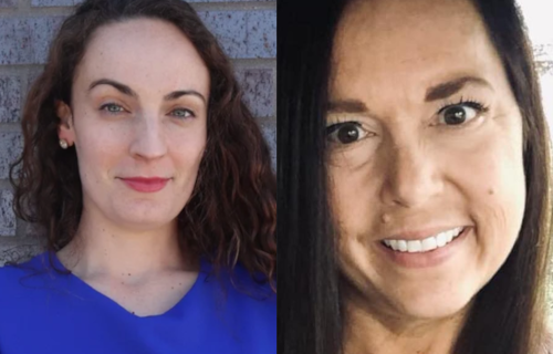 Side-by-side portrait of Dr. Marie Bird and Kayla Liechy