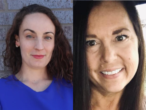 Side-by-side portrait of Dr. Marie Bird and Kayla Liechy