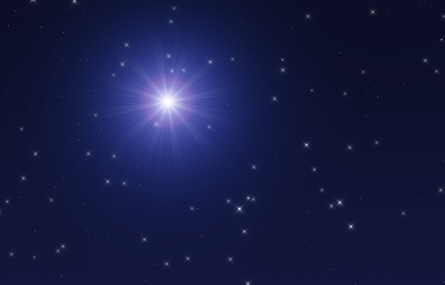 Bright start in night sky