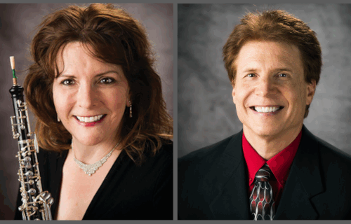 Side-by-side portrait of Tracy Carr and Mark Dal Porto