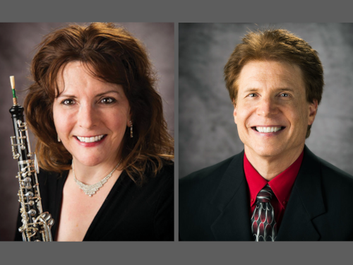 Side-by-side portrait of Tracy Carr and Mark Dal Porto