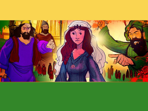 Cartoon of the story of Esther