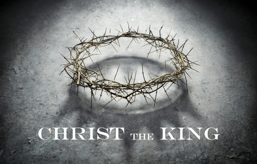 Crown of thorns and text: "Christ the King"