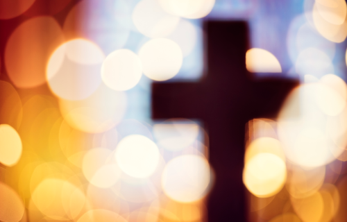 Abstract backlit cross