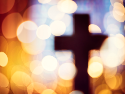 Abstract backlit cross