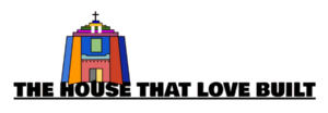 Colorful illustration of First Pres with "The House that love built"