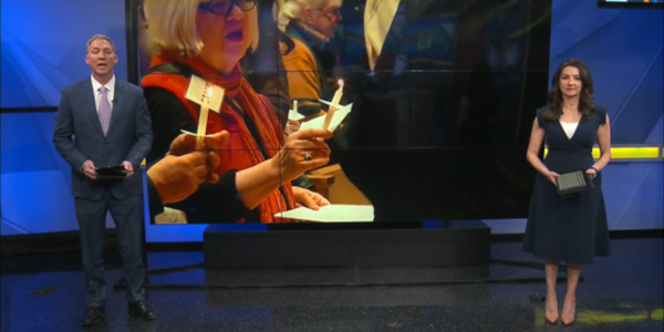 KRQE reporting on vigil