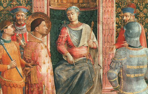 Lawrence brought up before Valerianus