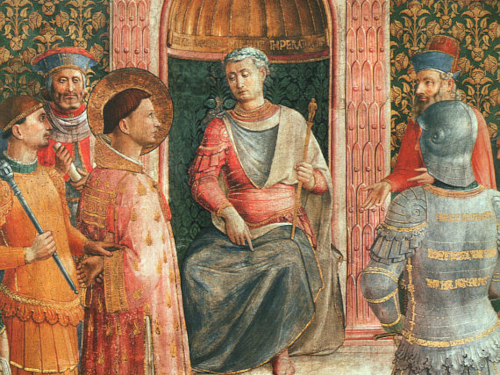 Lawrence brought up before Valerianus