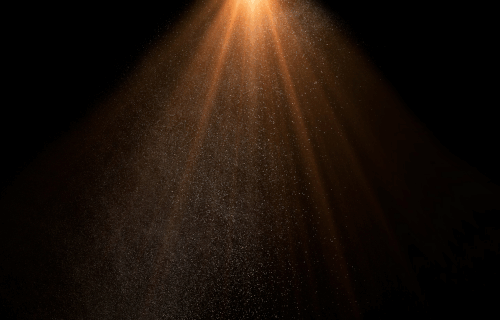 Light piercing the darkness