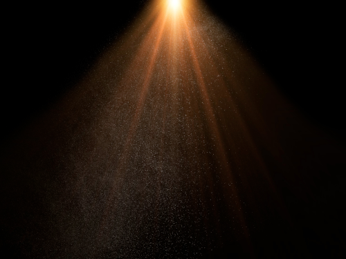 Light piercing the darkness