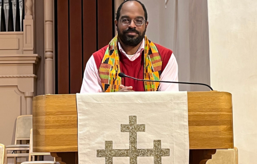 Little V. West at FPC pulpit