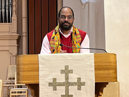 Little V. West at FPC pulpit