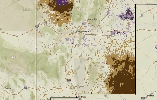 New Mexico methane map