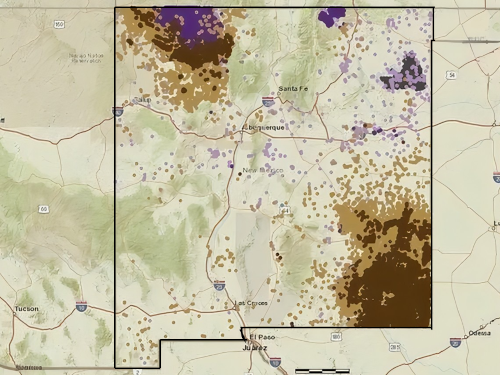 New Mexico methane map
