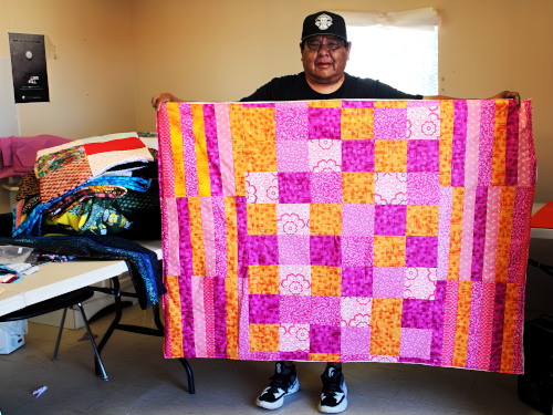 Pop-Up Event, Patio, Aug 23, 10am-1pm
We are conducting a Navajo Quilting Pop-Up on Aug 23, 10am-1pm, to collect sewing equipment, materials, and fabric for Navajo quilters to use to make quilts for needy elders in their communities. Our collection area for cars passing by will be on the Grant Ave patio. We will also accept finished quilts and checks to FPC for 