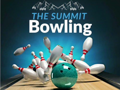 Bowling ball knocking down pins