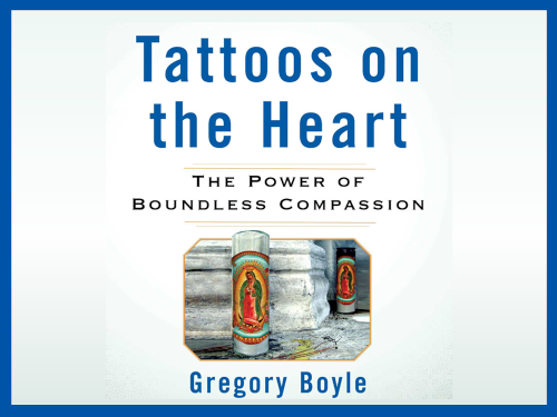 Portion of book cover for Tattoos on the Heart