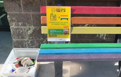 rainbow bench