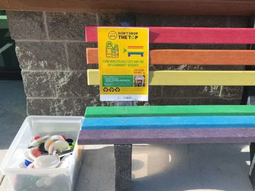 rainbow bench